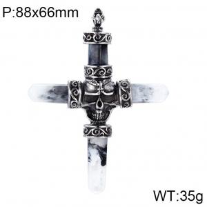 Stainless Steel Cross Pendant - KP42893-BD