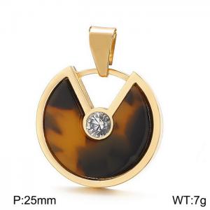 Stainless Steel Gold-plating Pendant - KP42954-K