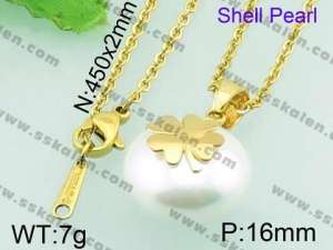 SS Shell Pearl Pendant - KP42991-K
