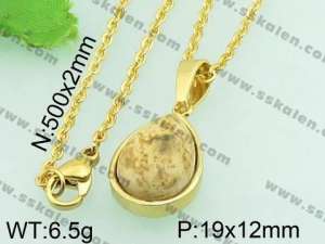  Stainless Steel Gold-plating Pendant  - KP43049-Z