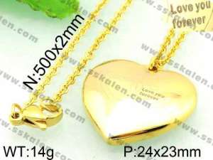 Stainless Steel Gold-plating Pendant - KP43265-Z