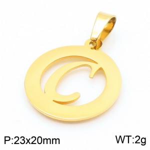 Stainless Steel Gold-plating Pendant - KP43559-Z