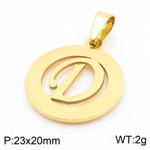 Stainless Steel Gold-plating Pendant - KP43560-Z