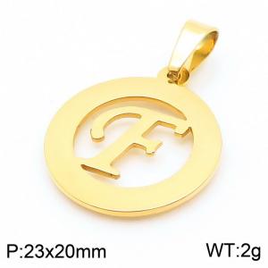 Stainless Steel Gold-plating Pendant - KP43562-Z