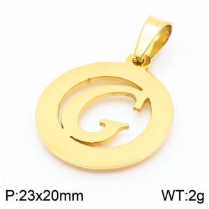 Stainless Steel Gold-plating Pendant - KP43563-Z