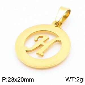 Stainless Steel Gold-plating Pendant - KP43564-Z