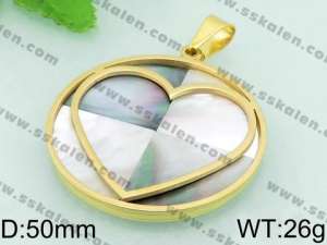 Stainless Steel Gold-plating Pendant - KP43837-K