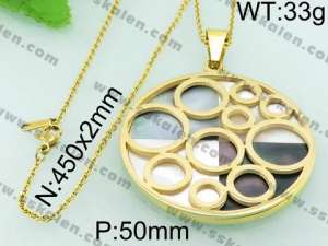 Stainless Steel Gold-plating Pendant - KP43843-K