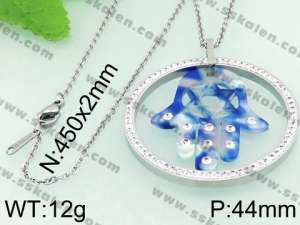 Stainless Steel Stone & Crystal Pendant - KP43919-K