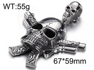 Stainless Skull Pendants - KP43973-BD