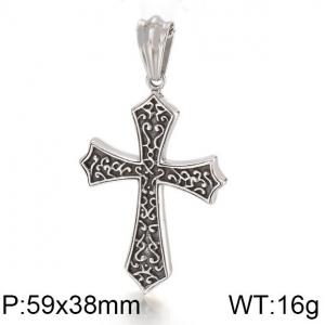 Stainless Steel Cross Pendant - KP43974-BD