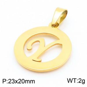 Stainless Steel Gold-plating Pendant - KP44040-Z