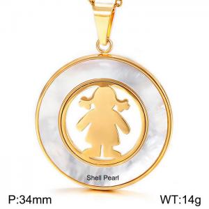 Stainless Steel Gold-plating Pendant - KP44225-K