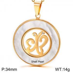 Stainless Steel Gold-plating Pendant - KP44228-K