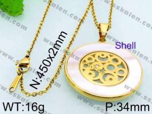 Stainless Steel Gold-plating Pendant - KP44232-K