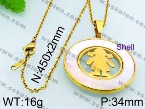 Stainless Steel Gold-plating Pendant - KP44238-K