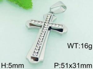 Stainless Steel Cross Pendant - KP44249-THX