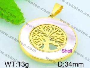 Stainless Steel Gold-plating Pendant - KP44317-K