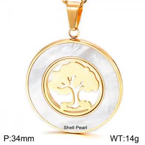 Stainless Steel Gold-plating Pendant - KP44331-K