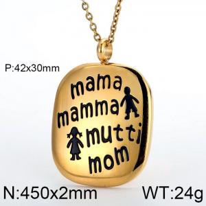 Stainless Steel Gold-plating Pendant - KP44587-K