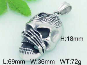 Stainless Skull Pendants - KP44807-BD