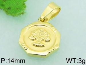 Stainless Steel Gold-plating Pendant - KP44851-HI