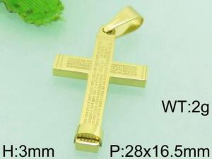 Stainless Steel Cross Pendant - KP44891-KL