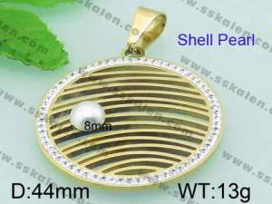 SS Shell Pearl Pendant - KP44935-K