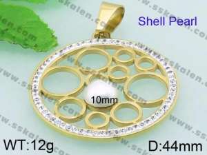 SS Shell Pearl Pendant - KP44939-K