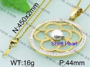 SS Shell Pearl Pendant - KP44942-K