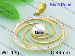 SS Shell Pearl Pendant - KP44943-K