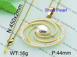 SS Shell Pearl Pendant - KP44944-K