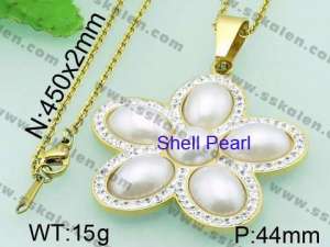 SS Shell Pearl Pendant - KP44950-K
