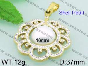 SS Shell Pearl Pendant - KP44951-K