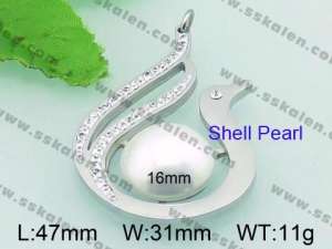 SS Shell Pearl Pendant - KP44957-K