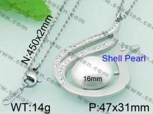 SS Shell Pearl Pendant - KP44958-K