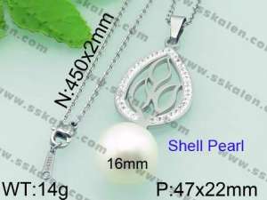 SS Shell Pearl Pendant - KP44961-K