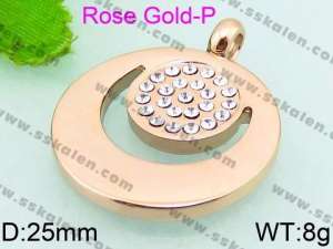 SS Rose Gold-plating Pendant - KP45104-K