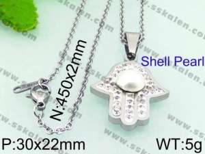SS Shell Pearl Pendant - KP45126-K