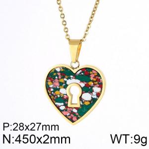 Stainless Steel Gold-plating Pendant - KP45244-K