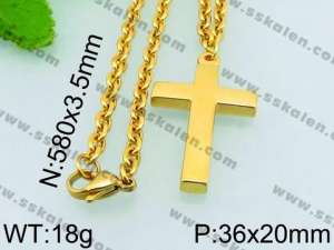 Stainless Steel Cross Pendant - KP45352-Z