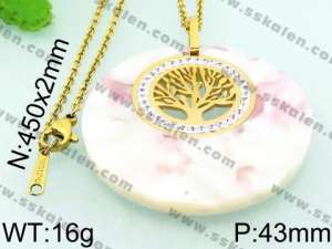 Stainless Steel Gold-plating Pendant - KP45593-K