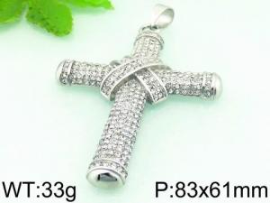 Stainless Steel Cross Pendant - KP45732-TOM