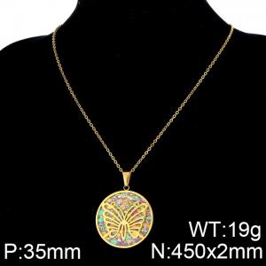 Stainless Steel Gold-plating Pendant - KP45860-K