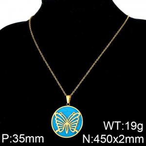 Stainless Steel Gold-plating Pendant - KP45871-K