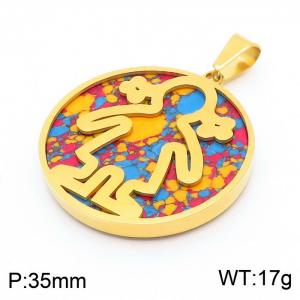 Stainless Steel Gold-plating Pendant - KP45926-K