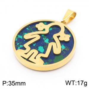 Stainless Steel Gold-plating Pendant - KP45934-K