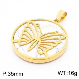 Stainless Steel Gold-plating Pendant - KP45965-K