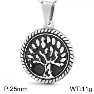 Stainless Steel Black-plating Pendant - KP46109-K