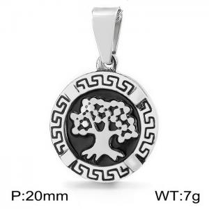 Stainless Steel Black-plating Pendant - KP46114-K